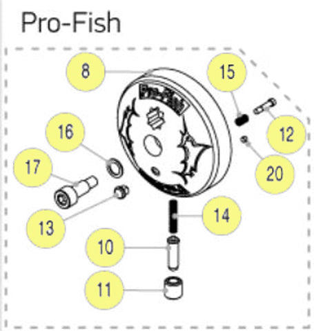 PRO-FISH DRIVE CAP ASSEMBLY KT